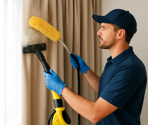 Trusted residential curtain cleaning technician Matty Curtain Cleaning park-ridge QLD