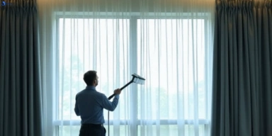 Commercial curtain stain removal service park-ridge hotels offices restaurants