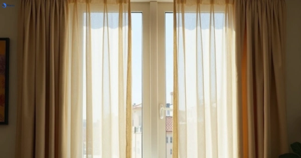 Dusty and dull curtains in park-ridge before steam cleaning